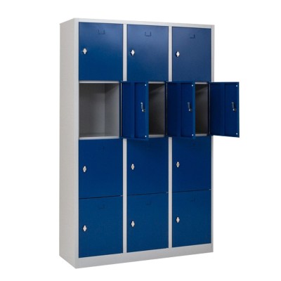 Casier vestiaire multicases 12 portes monobloc