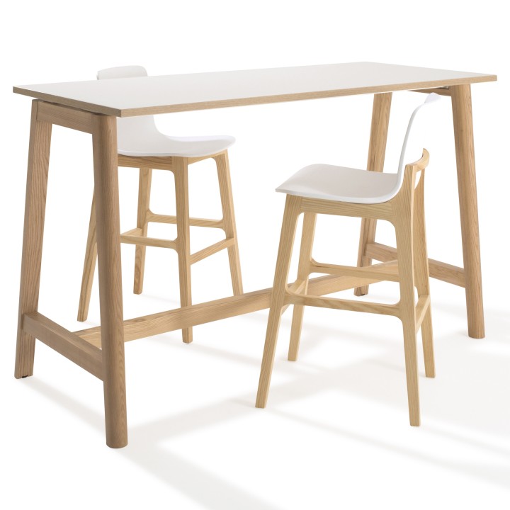 Table de réunion haute en bois - Gosto