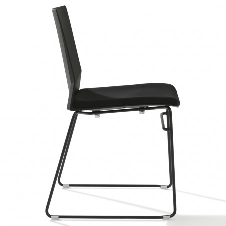 Chaise de bureau Hella avec galette pieds luge