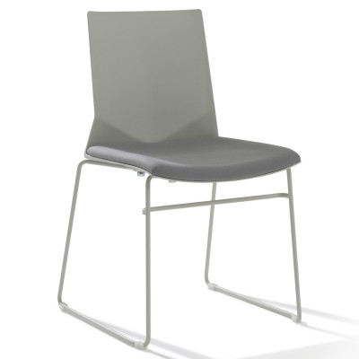 Chaise de bureau Hella avec galette pieds luge