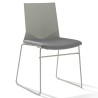 Chaise de bureau Hella avec galette pieds luge