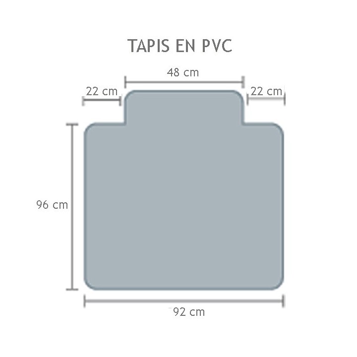 Tapis antistatique, repose pied PVC pour moquette - Gosto
