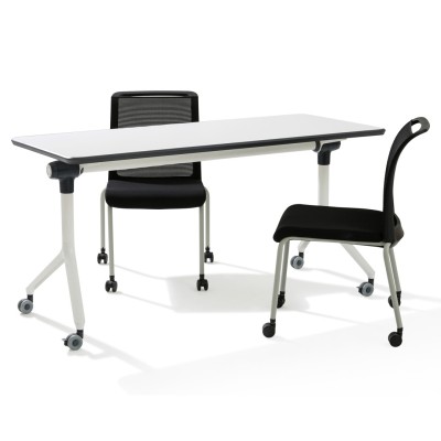 Table pliante bureau sur roulette Nomade WIST Rabattable