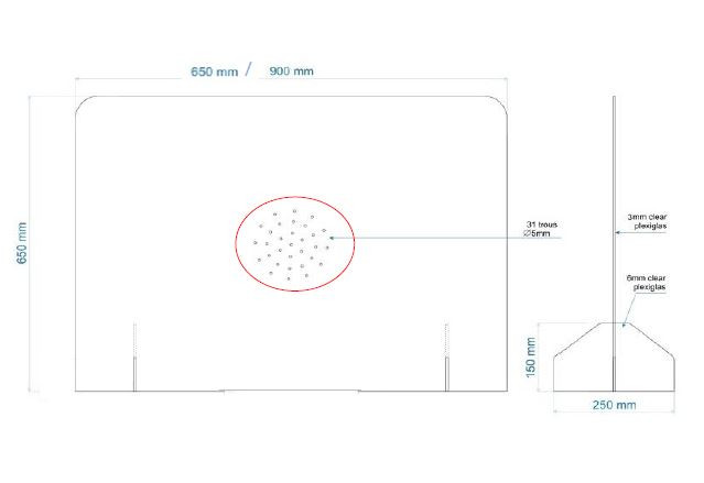 Hygiaphone plexiglass - Vitre de protection - Solution économique