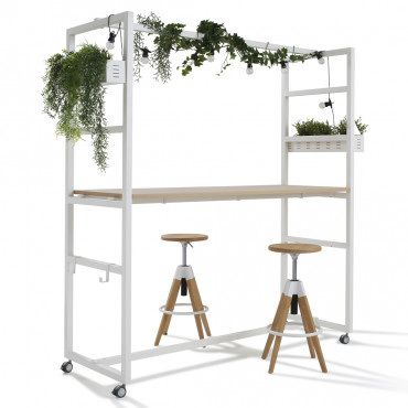 Bureau sur roulettes Portique