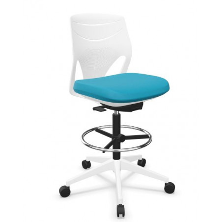 Tabouret ergonomique acier assis debout 5 pieds