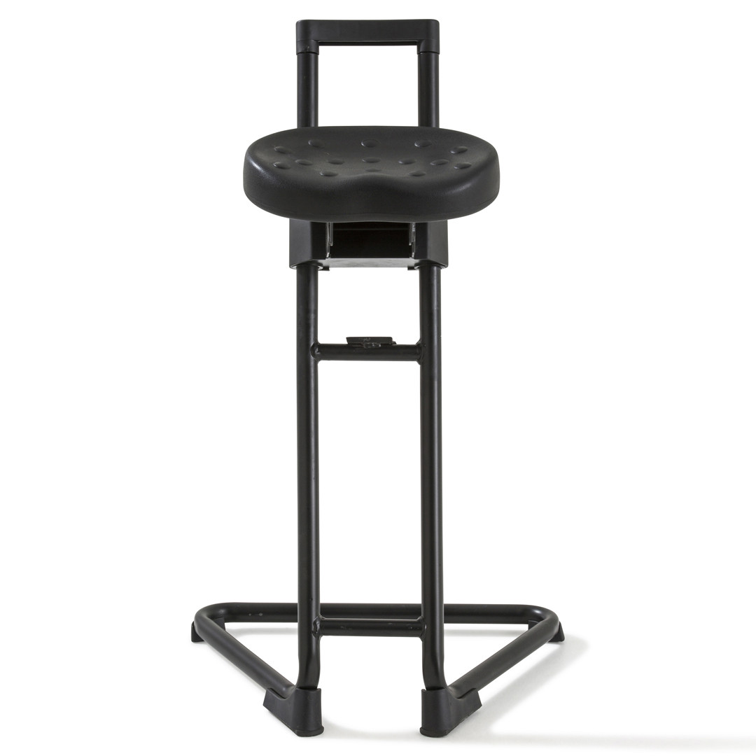 Siège technique SPRING - tabouret assis-debout - hauteur réglable jusqu'à  80 cm - noir Pas Cher