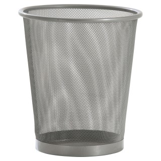 Corbeille à papier métallique noire - Poubelle de bureau.
