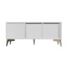 Armoire basse avec 1 porte coulissante 3 casiers HOYCE