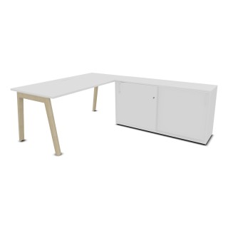 Bureau d'angle Cosywood Armoire blanc