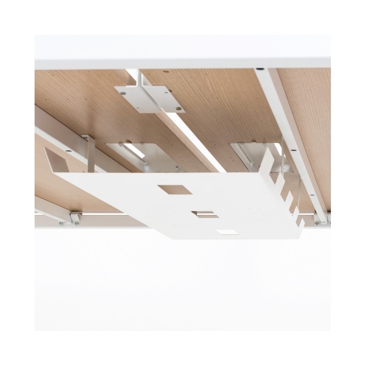Bench de 4 bureaux pour open space - Gamme cosy wood.