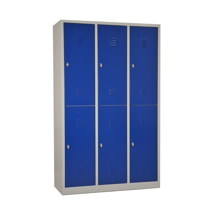 Vestiaires double métalliques 6 cases biplace | Gosto
