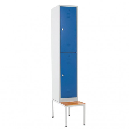 Casiers Vestiaire 2 colonnes monobloc soudé industrie propre H.180xL60xP.50  cm