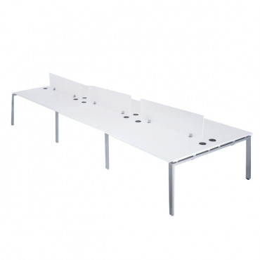 Bench de 6 bureaux pour open space - Gamme pure