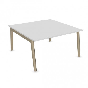 Table de réunion carrée 6 personnes Cosy Wood L 140 x P 140 cm