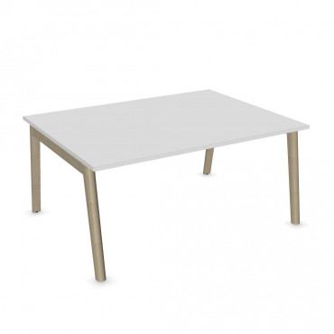 Table de réunion rectangulaire Cosy Wood 6 personnes L 160 x P 120 cm