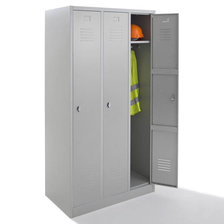 Vestiaire semi monobloc 3 cases propre