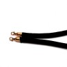 Cordon pour poteaux de guidage velours noir et attaches dorées