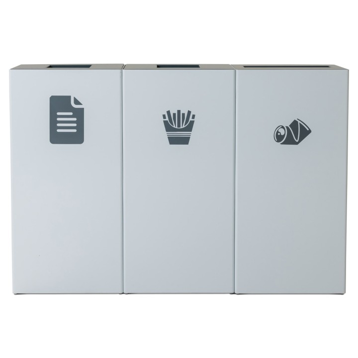 Poubelle de bureau métallique 33 litres