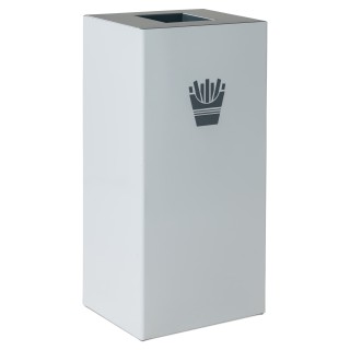 Poubelle de bureau métallique 33 litres pour tri sélectif