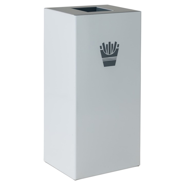 Poubelle de bureau métallique 33 litres pour tri sélectif
