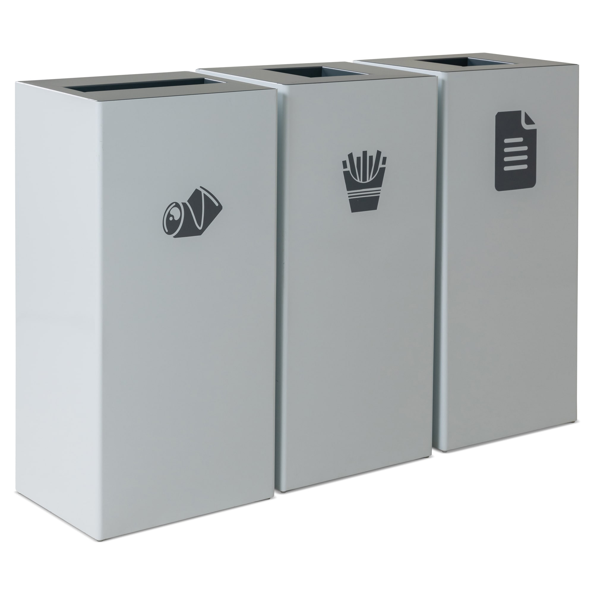 Pack de 3 poubelles de tri de Bureau