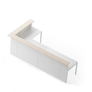 Banque d'angle d'accueil 2 personnes- Mobilier accueil -Gamme Sierra- Gosto