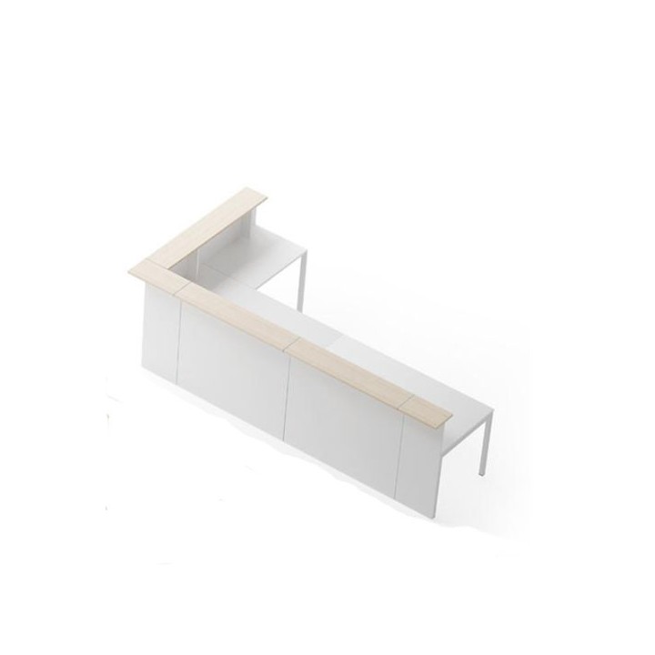 Banque d'angle d'accueil 2 personnes- Mobilier accueil -Gamme Sierra- Gosto