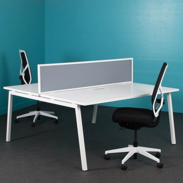 Cloison séparatrice bureau-tissu cadre metal