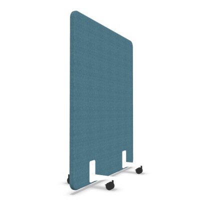 Cloison mobile acoustique sur roulette