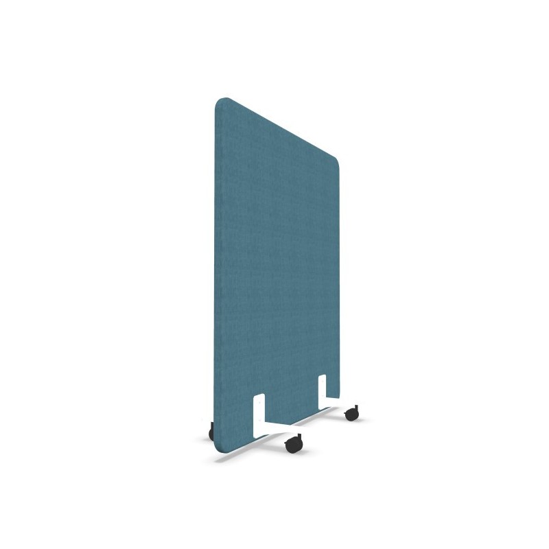 Cloison mobile acoustique sur roulettes