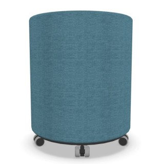 Pouf rond sur roulettes en tissu pour vos bureaux