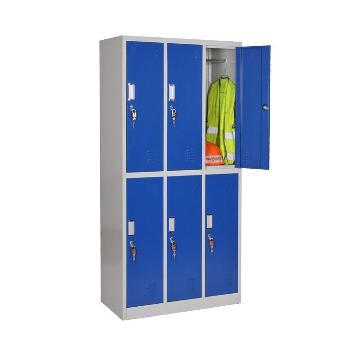 Vestiaires double métalliques 6 cases biplace | Gosto