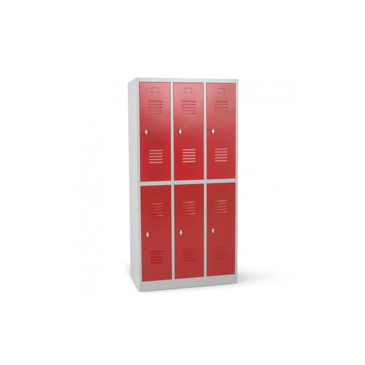 Vestiaires double métalliques 6 cases biplace | Gosto