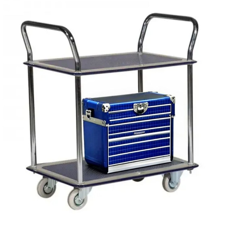 Chariot de manutention, 2 plateaux, capacité 120 Kg | Gosto