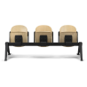 Chaises sur poutre en bois rabattable