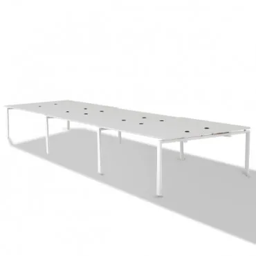 Bench de 6 bureaux pour open space - Gamme pure
