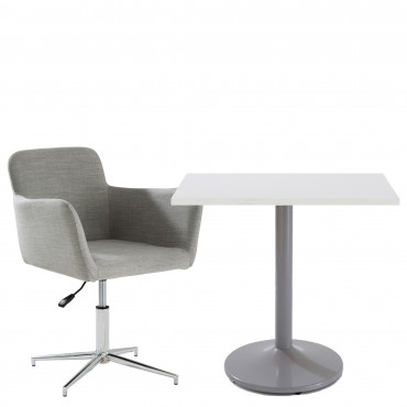 Table réunion carrée 2 hauteurs 75 cm et 110 cm Moka