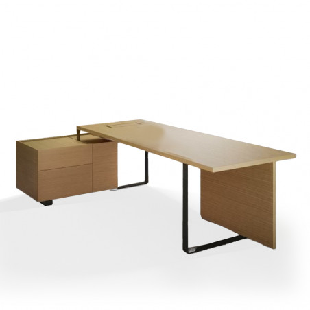 Bureau d'angle avec caisson hauteur Bureau - Gosto