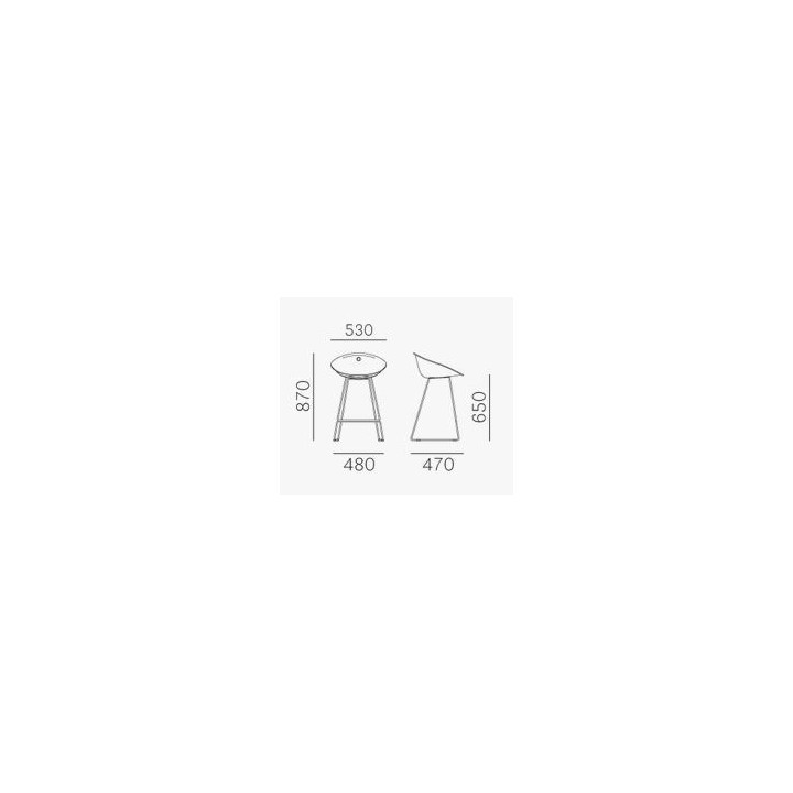 Tabouret de bar vert Gliss 906 | Gosto