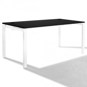 Bureau professionnel 180x80 cm coloris wengé et chrome