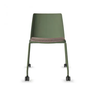 Chaise 4 pieds sur roulettes Polytone
