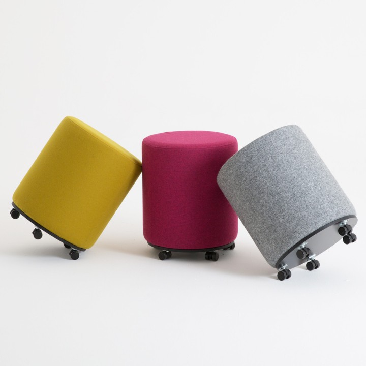 Pouf Coccoon à roulettes - Tissu velito | Gosto