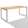 Bureau Droit Cube plateau chêne ambré L120xP80 cm