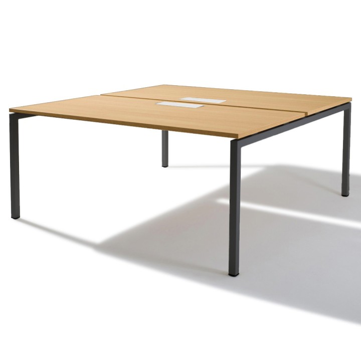 Bureaux Bench 2 personnes pour open Space - Gamme Sierra - Noir | Gosto