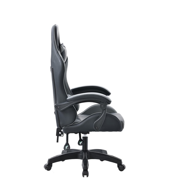 Chaise gaming PVC Noir et Gris | Gosto