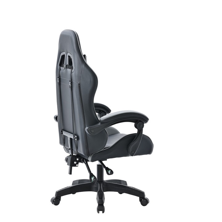 Chaise gaming PVC Noir et Gris | Gosto