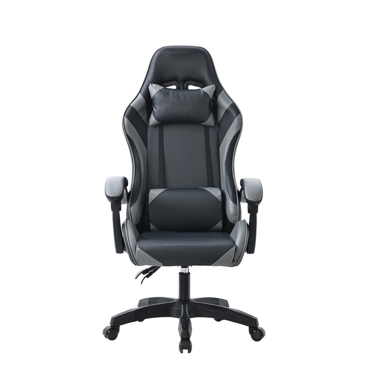 Chaise gaming PVC Noir et Gris | Gosto