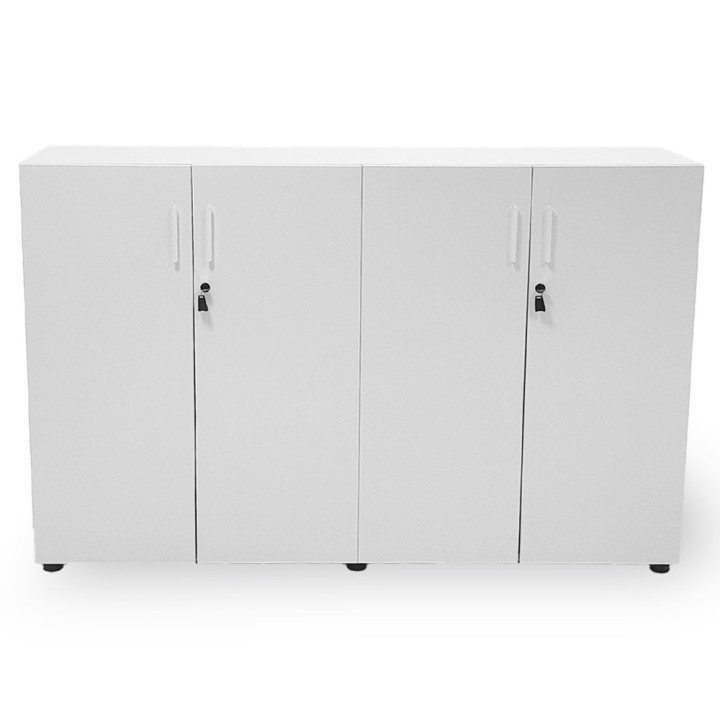 Armoire 4 portes battantes en bois H105xL164xP40 cm | Gosto