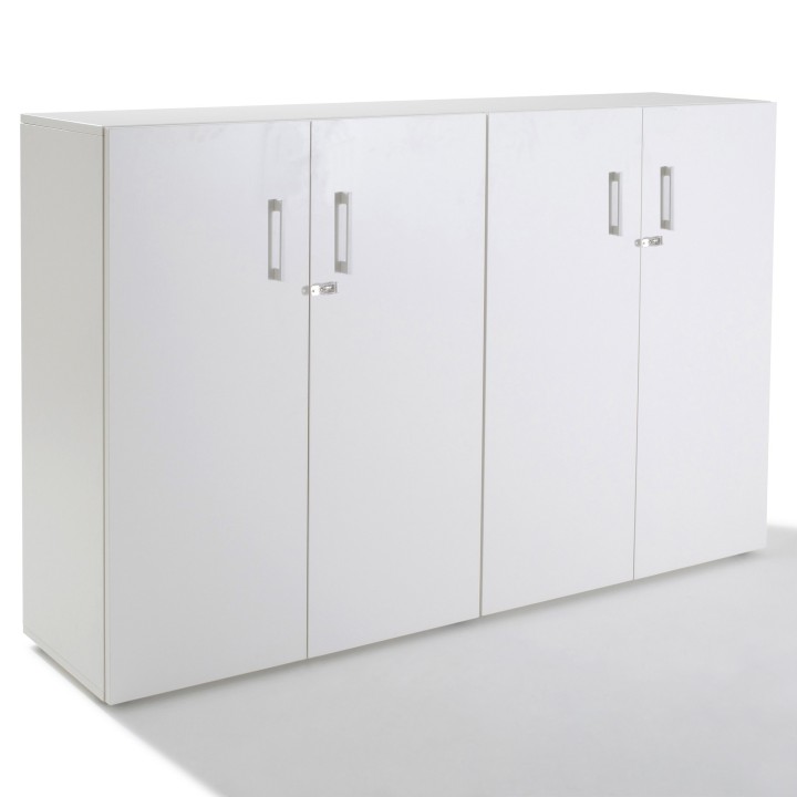 Armoire 4 portes battantes en bois H105xL164xP40 cm | Gosto